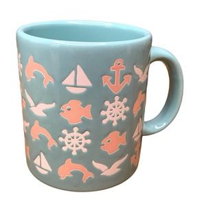 Waechtersbach Spain Nautical Dolphin Anchor Sailboat Seagull Coffee Mug